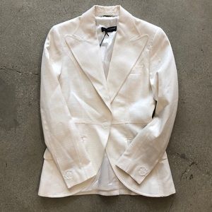 Dolce & Gabbana Cream Linen Blazer